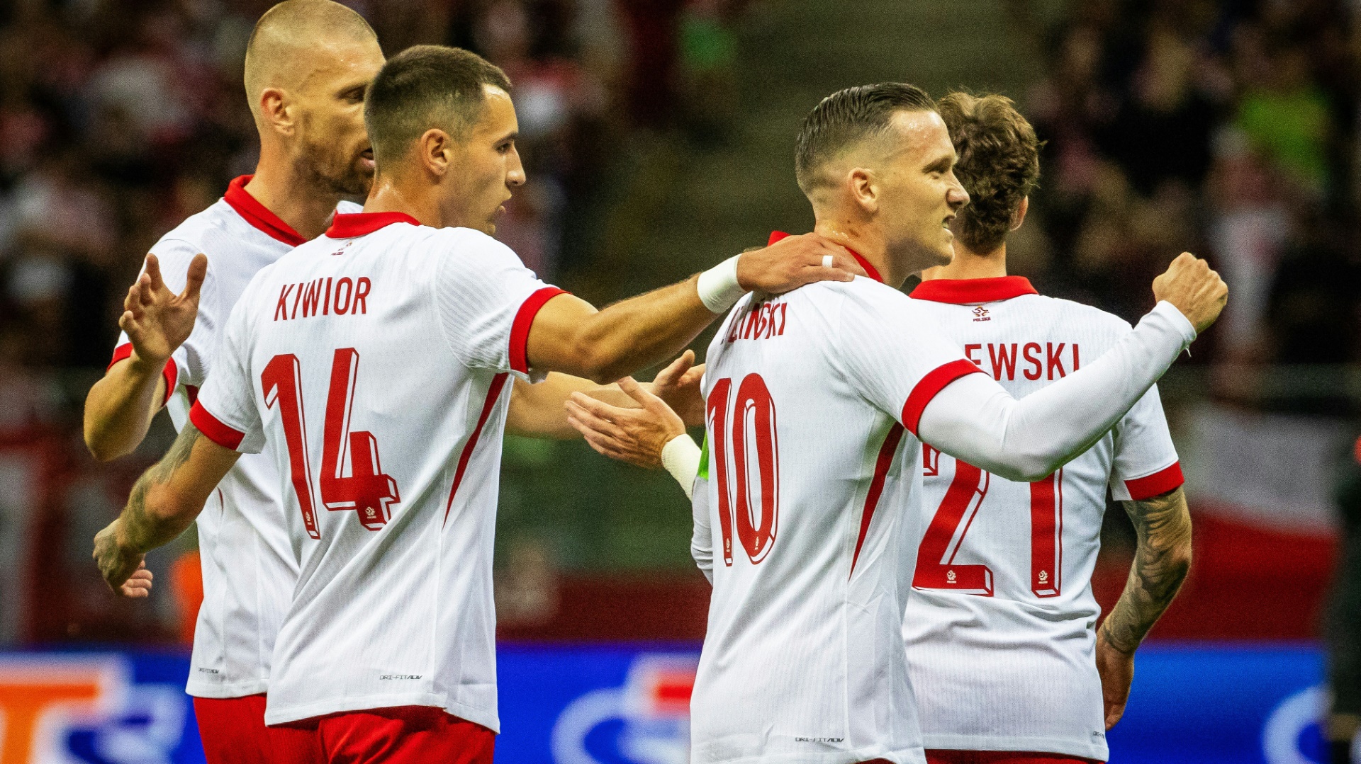 Polen bejubelt einen Treffer gegen die Ukraine
