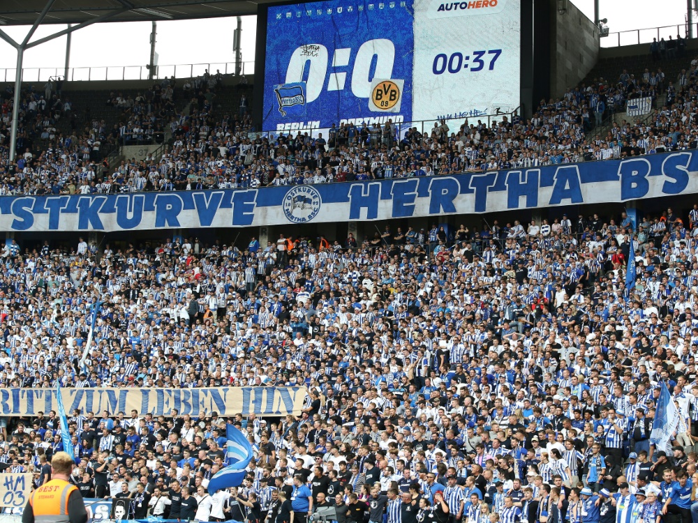 Die Hertha muss 24.000 Euro Strafe zahlen