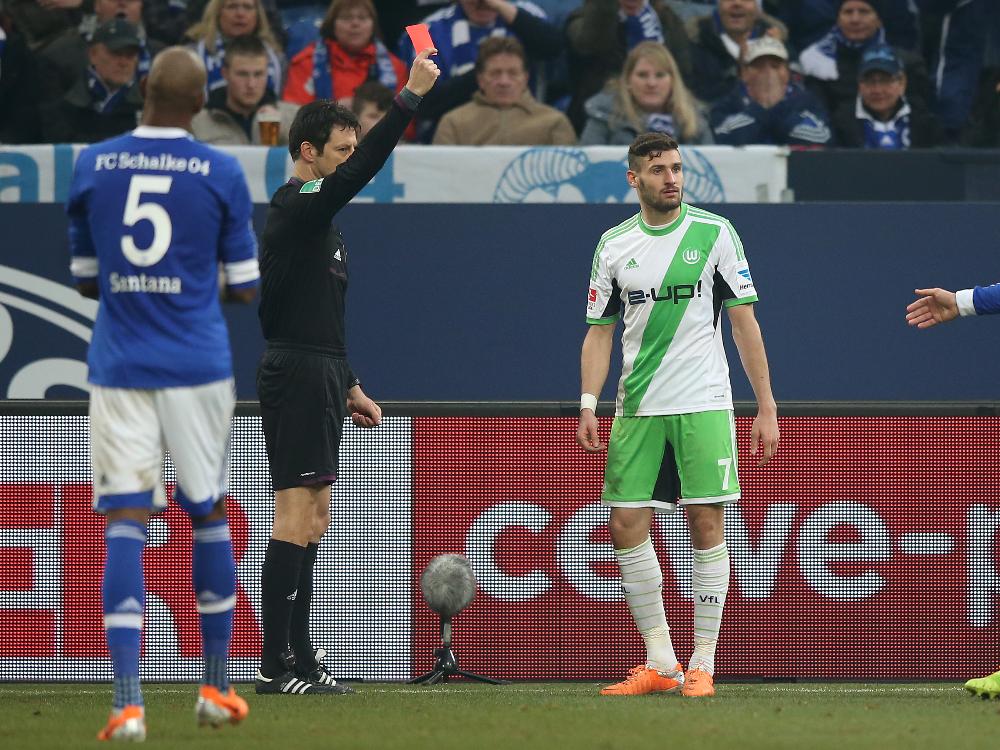 Daniel Caligiuri (r.) hatte gegen Schalke die Rote Karte gesehen