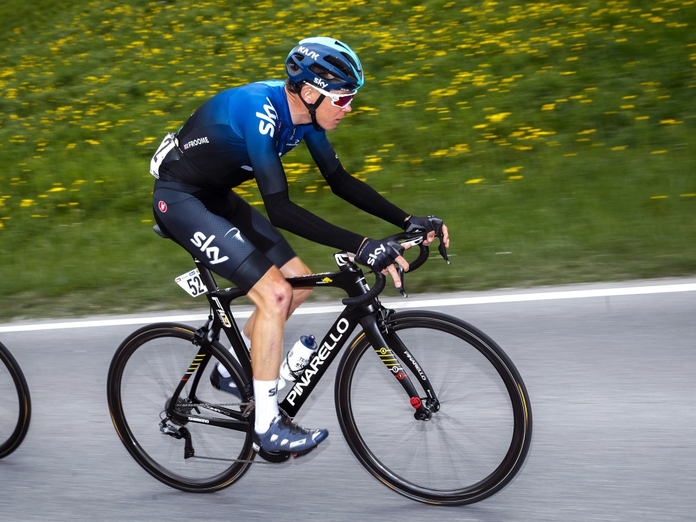 Chris Froome kann momentan nur virtuell fahren Chris Froome kann momentan nur virtuell fahren