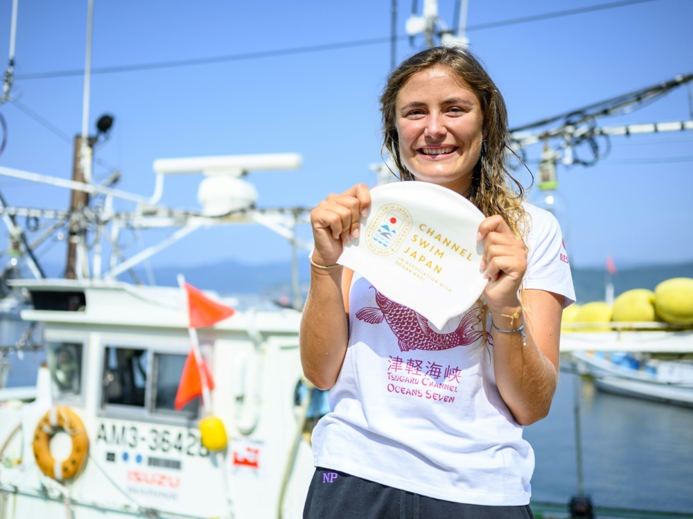 Nathalie Pohl überglücklich nach gemeisterter Strecke Nathalie Pohl überglücklich nach gemeisterter Strecke