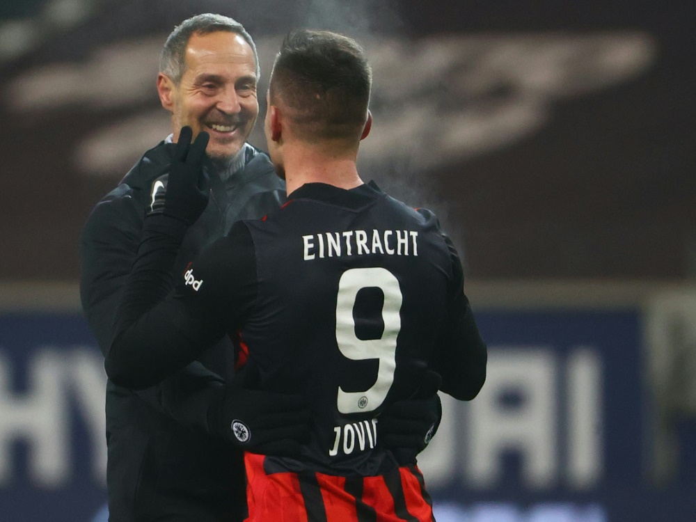 Eintracht-Frankfurt-Trainer Adi Hütter hält sich bei Luka Jovic noch bedeckt