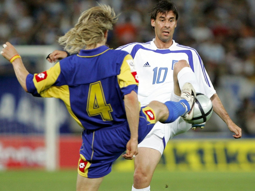 Tsiartas (r.) wurde 2004 mit Griechenland Europameister