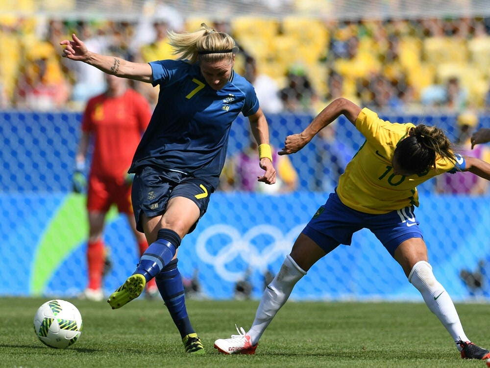 Die Fußballerinnen aus Schweden stehen im Finale von Rio
