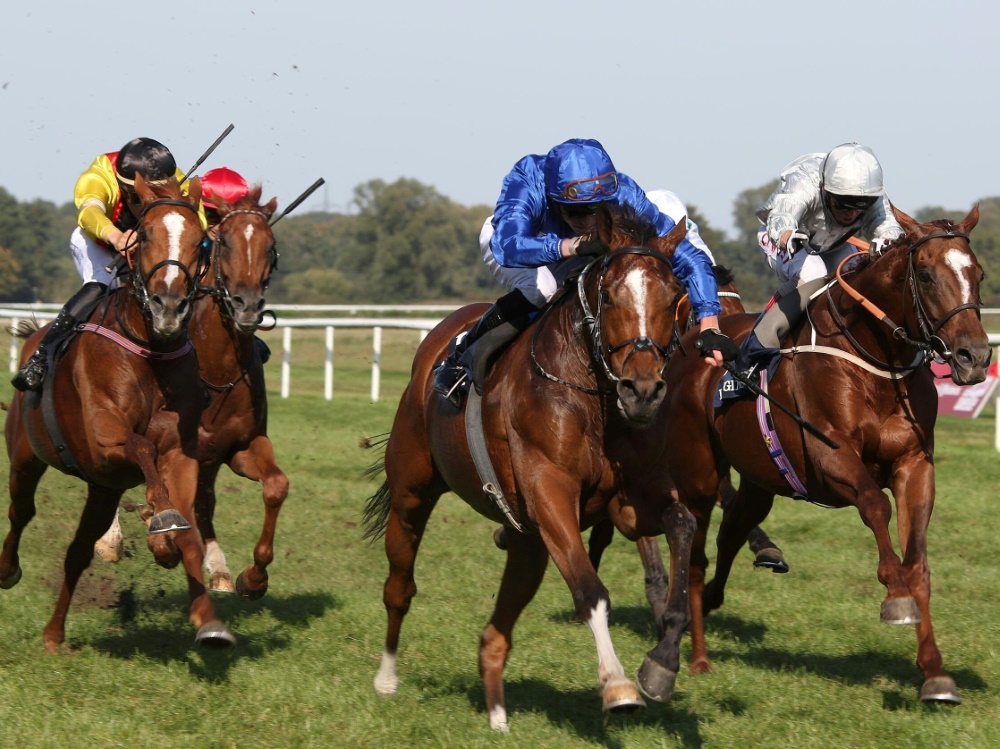 Barney Roy (in blau) gewinnt Großen Preis von Baden Barney Roy (in blau) gewinnt Großen Preis von Baden