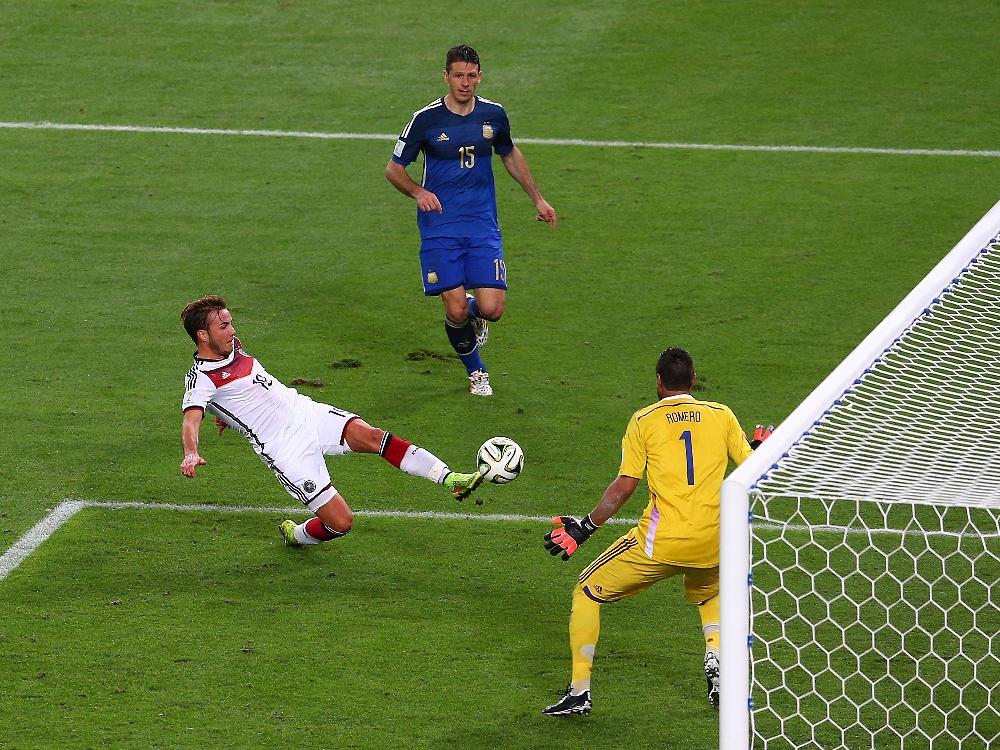 Mario Götzes goldener Treffer gegen Argentinien.