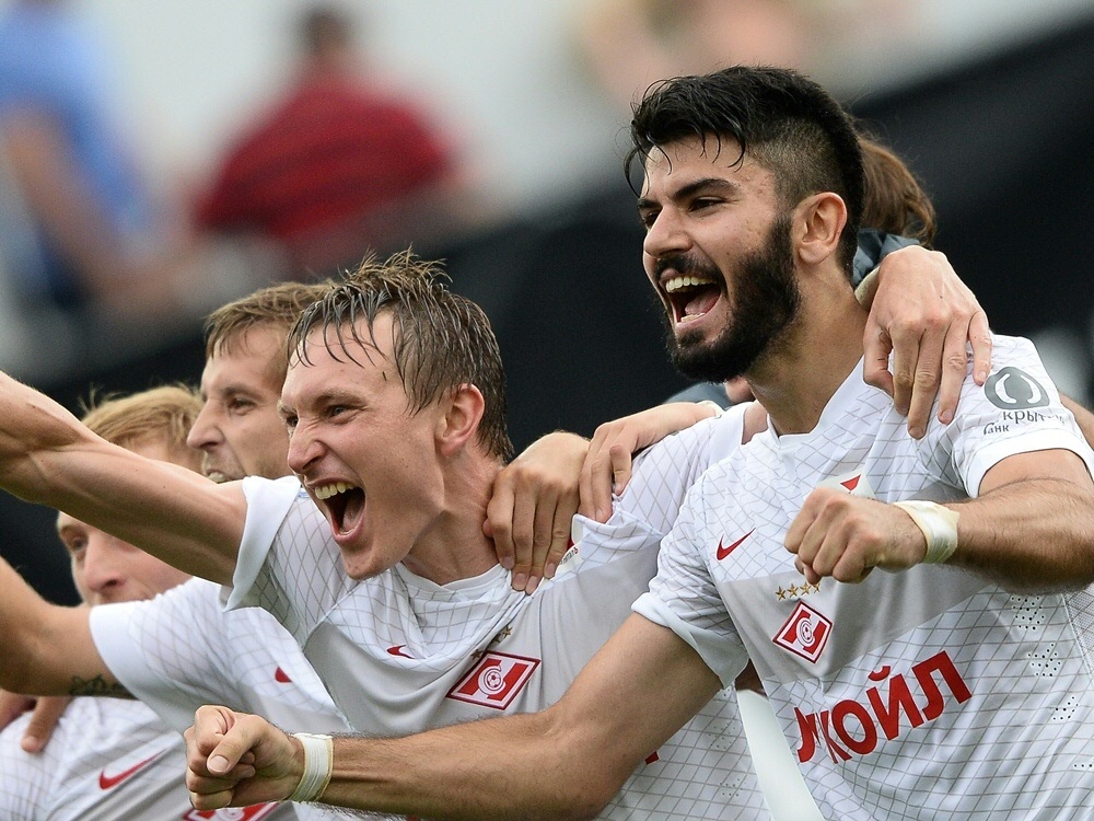 Spartak feiert den Gewinn der Meisterschaft