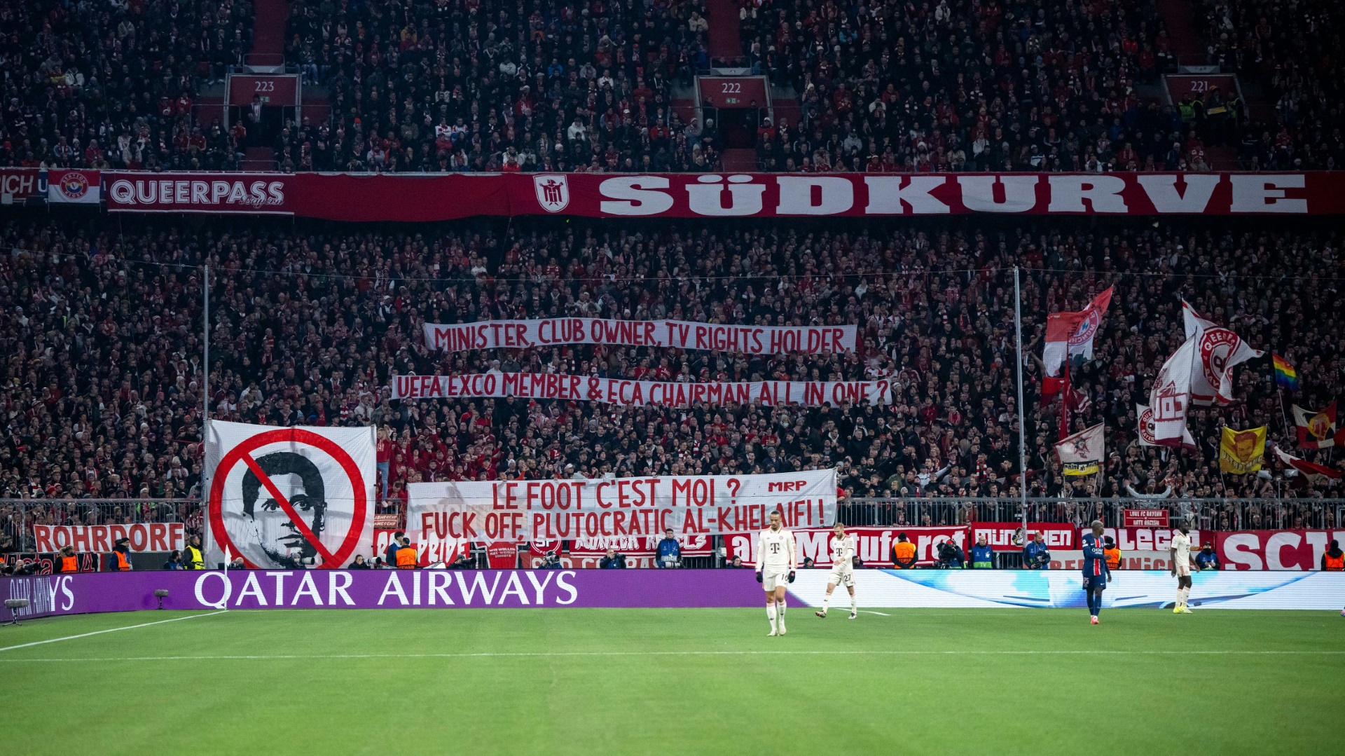 Bayern-Fans zeigten Banner gegen PSG