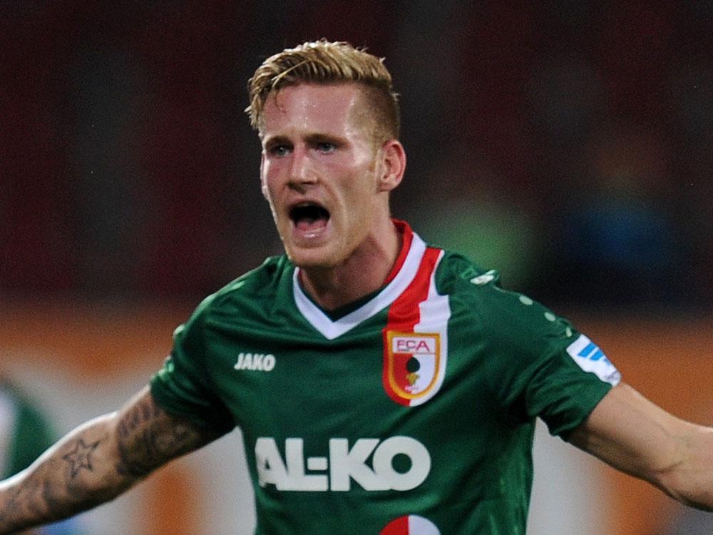 Andre Hahn erzielt einen Doppelpack für Augsburg Andre Hahn erzielt einen Doppelpack für Augsburg