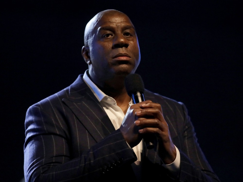 Blickt auf die Zeit nach Corona: "Magic" Johnson Blickt auf die Zeit nach Corona: "Magic" Johnson