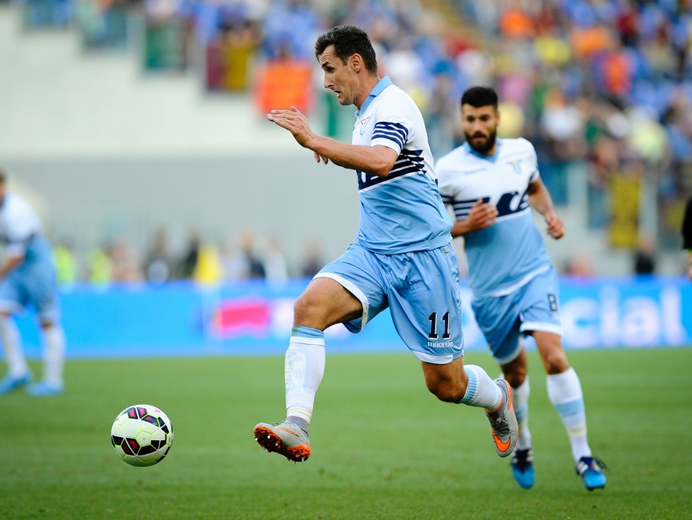 Miroslav Klose und Lazio verloren mit 1:2 bei Sassuolo Calcio Miroslav Klose und Lazio verloren mit 1:2 bei Sassuolo Calcio