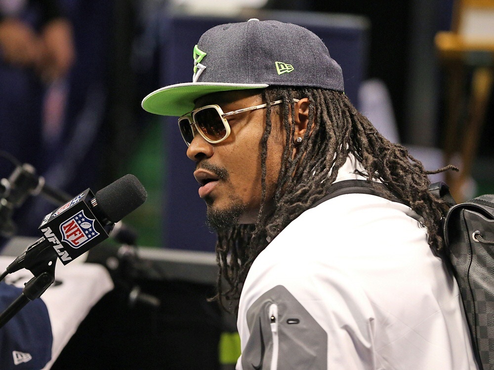 Marshawn Lynch steht mit der Presse auf Kriegsfuß Marshawn Lynch steht mit der Presse auf Kriegsfuß