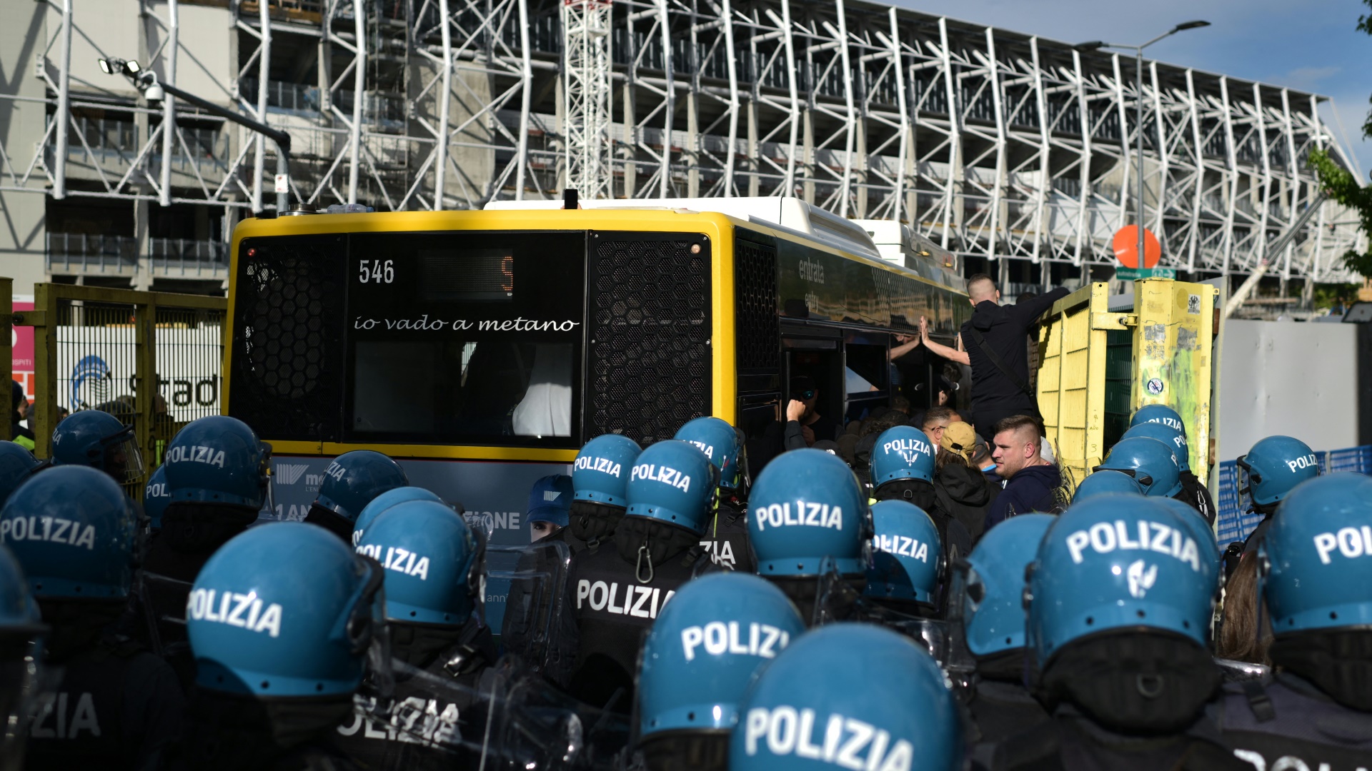 Am Rande des italienischen Pokalfinals in Rom waren viele Polizisten im Einsatz