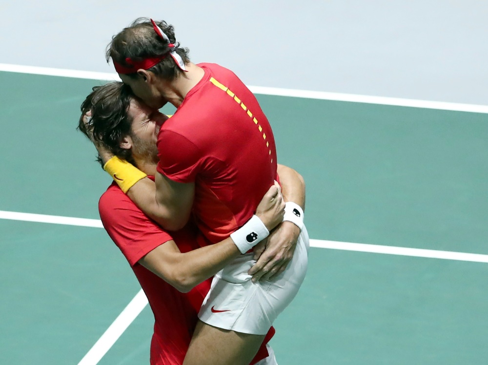 Nadal (r.) und Lopez Nadal (r.) und Lopez