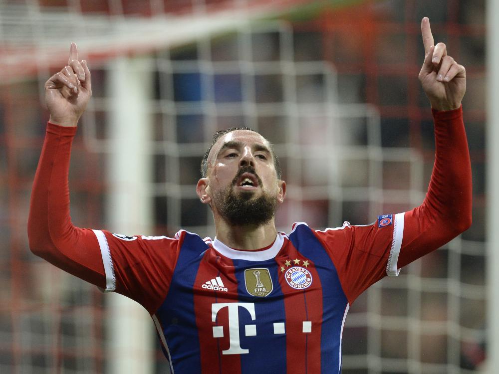 Franck Ribéry bejubelt seinen Treffer zum 1:0