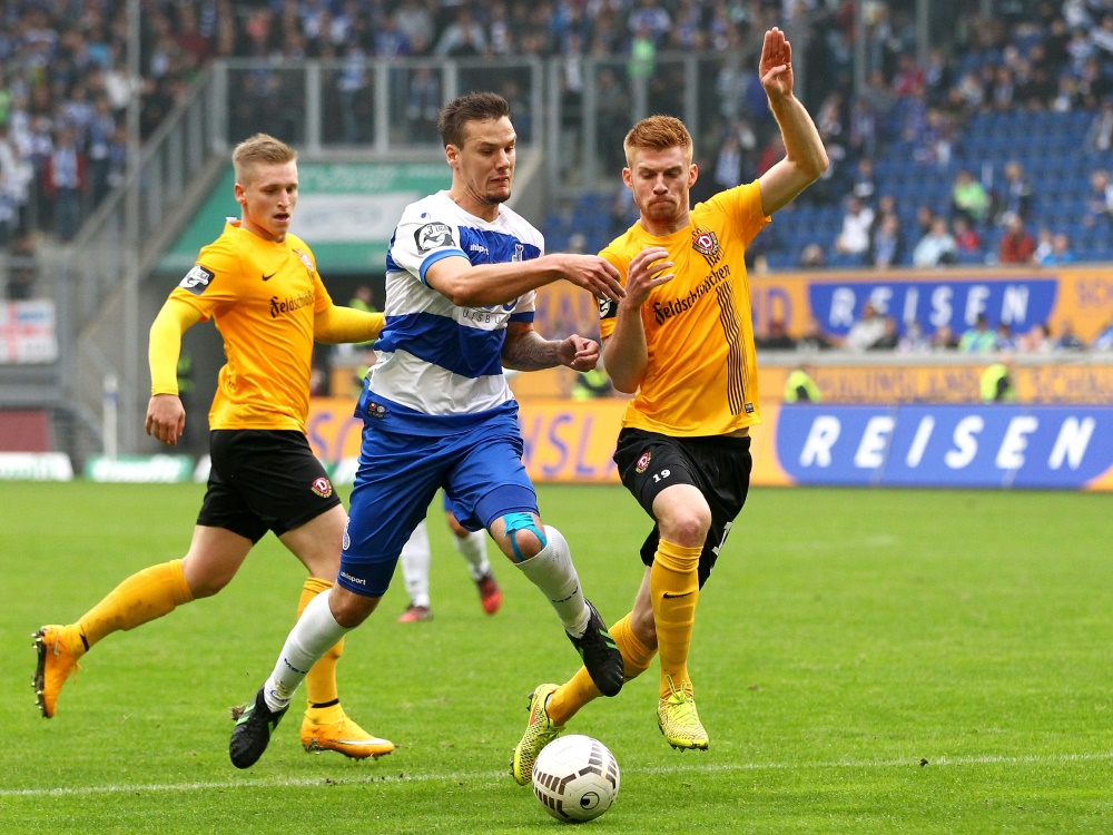 Fetsch (r.) wechselt von Dynamo Dresden zu Holstein Kiel