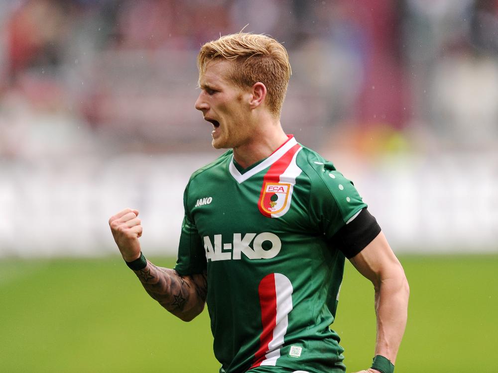 André Hahn traf zum 2:1-Sieg der Augsburger André Hahn traf zum 2:1-Sieg der Augsburger