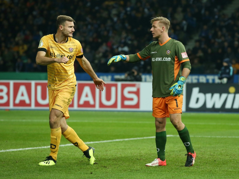 Florian Ballas (l.) spielt seit 2016 für Dynamo Dresden Florian Ballas (l.) spielt seit 2016 für Dynamo Dresden
