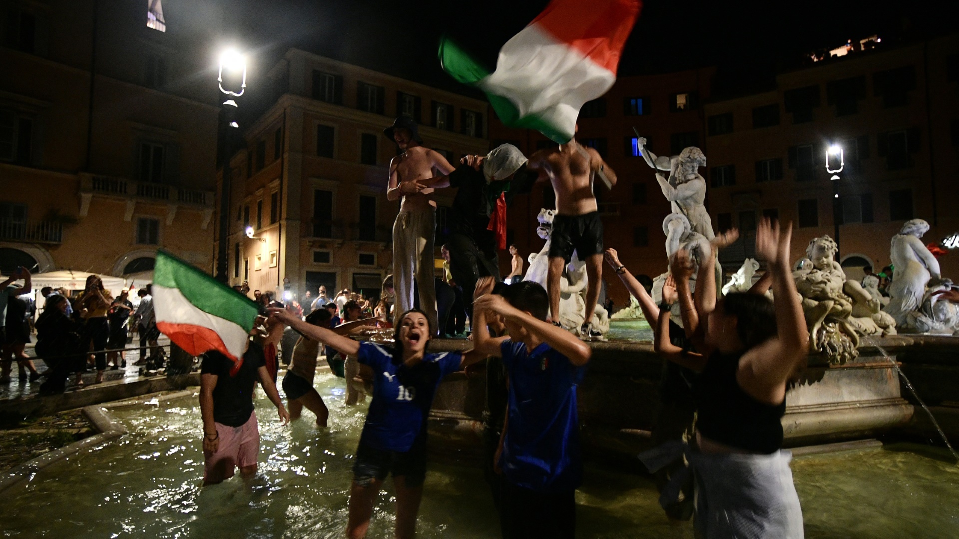 Italienische Fans nach dem EM-Triumph 2021 Italienische Fans nach dem EM-Triumph 2021