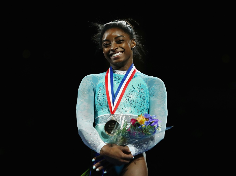 Olympiasiegerin Simone Biles gewinnt alle fünf US-Titel Olympiasiegerin Simone Biles gewinnt alle fünf US-Titel