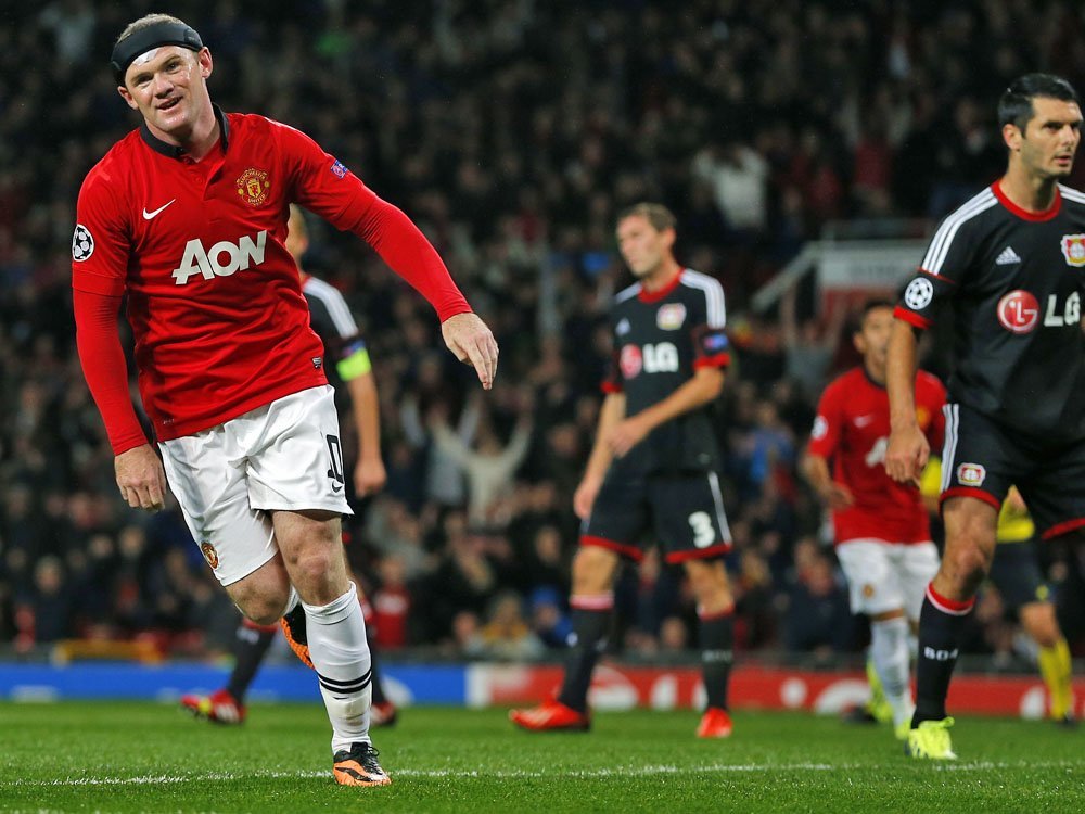 Gegen Bayer Leverkusen traf Wayne Rooney doppelt