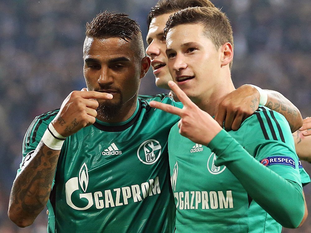 Der Einsatz von Kevin-Prince Boateng (l.) und Julian Draxler gegen Bremen ist fraglich Der Einsatz von Kevin-Prince Boateng (l.) und Julian Draxler gegen Bremen ist fraglich