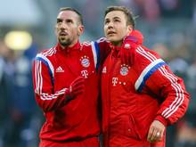 Mario Götze (r.) und Franck Ribéry fallen weiter aus