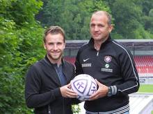 Mike Könnecke (l.) und FCE-Sportdirektor Steffen Ziffert