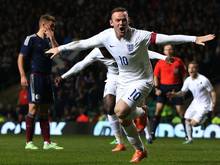 Wayne Rooney führte England zum Sieg in Schottland