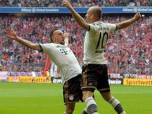 Ribéry (l.) und Robben sind gegen Frankfurt wieder fit