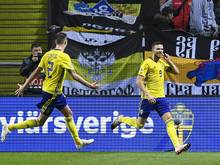 Berg bejubelt den zweiten Treffer der Schweden