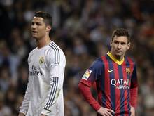 Zwei Superstars unter sich: Ronaldo (l.) und Messi