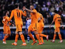 Real jubelt über Benzemas Siegtreffer gegen Espanyol