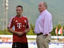 Franck Ribéry (l.) und Uli Hoeneß