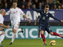 Griezmann (r.) rettet Frankreich das Unentschieden