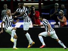 Vidal (l.) rettet Juventus das Remis gegen Inter