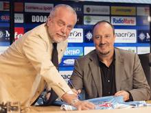 Aurelio De Laurentiis mit Trainer Rafael Benitez