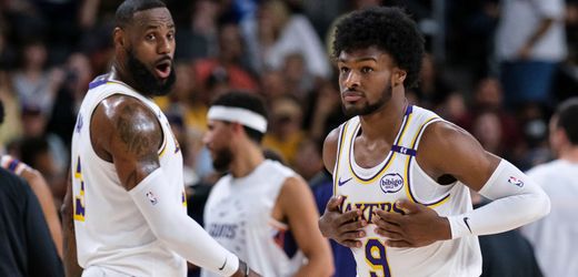 LeBron James und Bronny James stehen erstmals zusammen auf dem NBA-Court