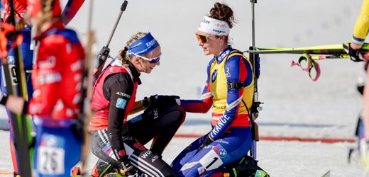 Biathlon: Wie Franziska Preuß den Gesamtweltcup gewann und Rivalin Lou Jeanmonnot tröstete